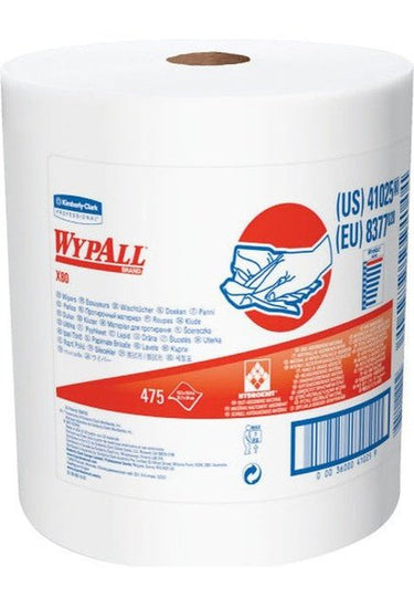 Kimberly-Clark 41025 - Wypall X80 - Chiffons essuie-tout industriel blanc (475 feuilles)